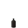 Vase bouteille verre noir mat grand