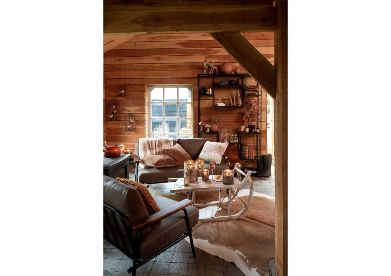 Vase balle rouille grand