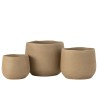 Cachepot uni ceramique beige large