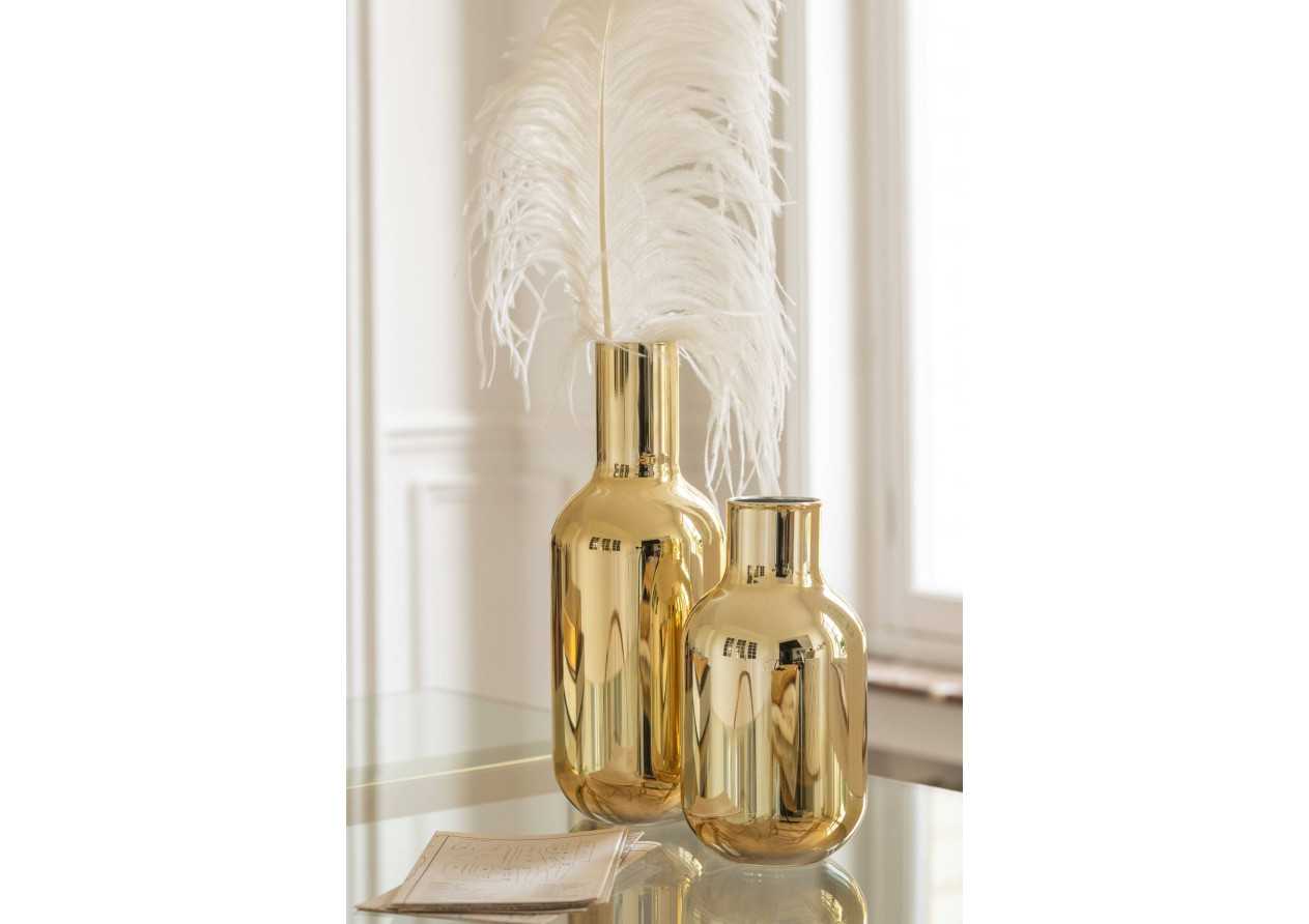 Bouteille déco verre Or grande