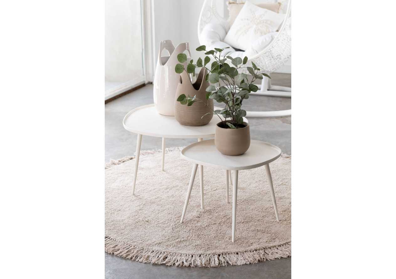 Cachepot uni ceramique beige large