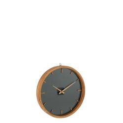 Horloge murale ronde en bois petite