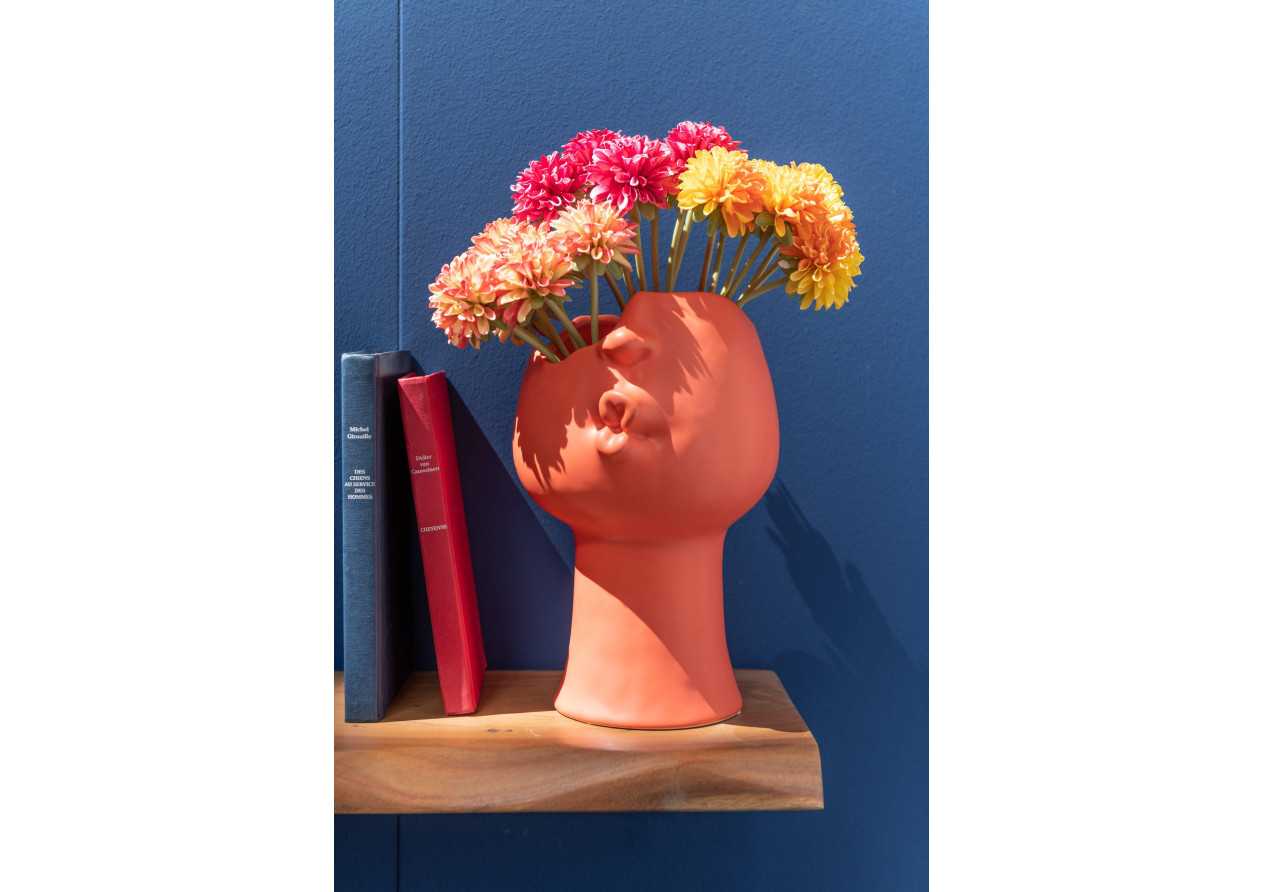 Pot de fleurs Enya en porcelaine terracotta