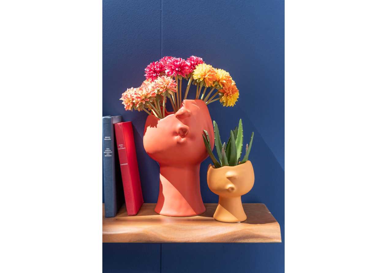 Pot de fleurs Enya en porcelaine terracotta