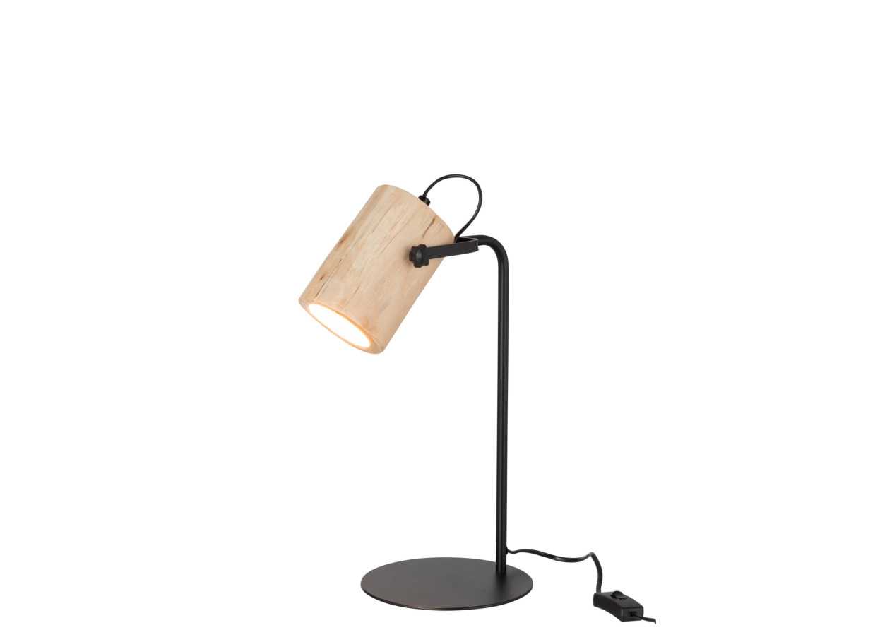 Lampe de bureau Silas en bois naturel