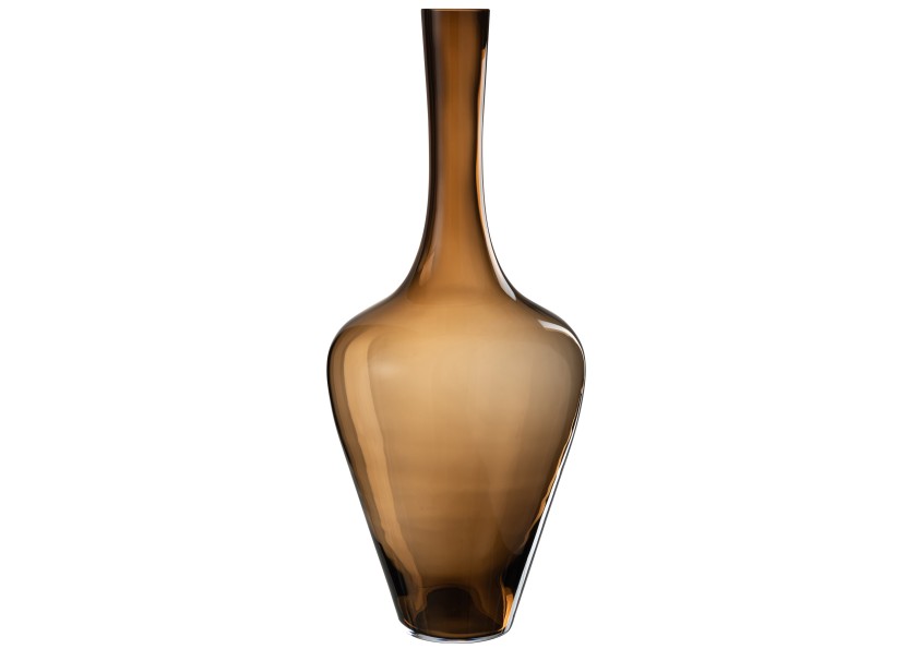 Grand Joni vase en verre ambre