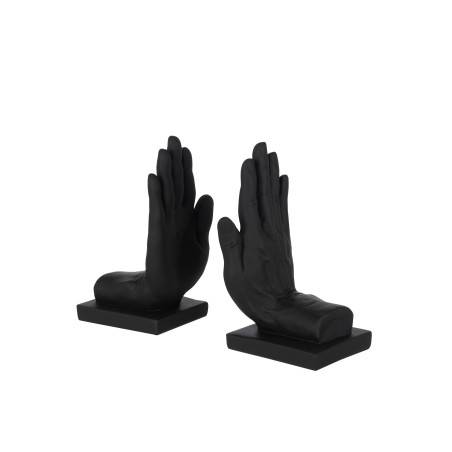 Serre-livres mains noir