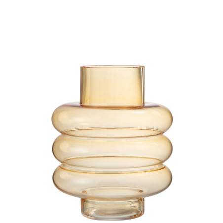 Vase Lima en verre ocre grand
