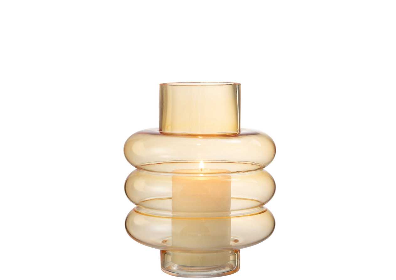 Vase Lima en verre ocre grand