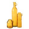 Vase bouteille cylindre ocre