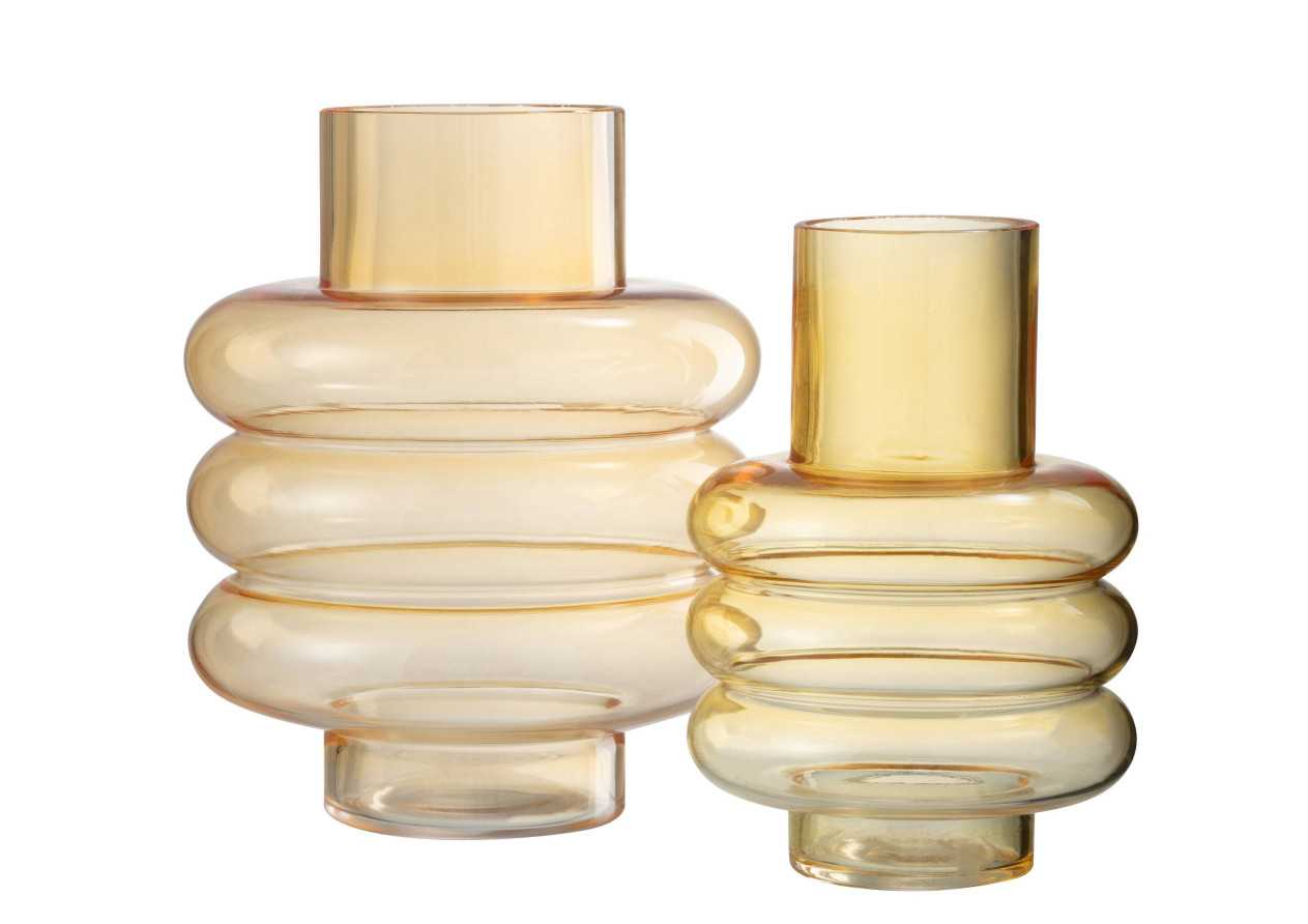 Vase Lima en verre ocre grand