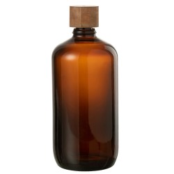 Bouteille en verre vintage marron