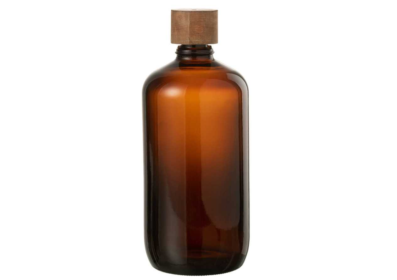 Bouteille en verre vintage marron