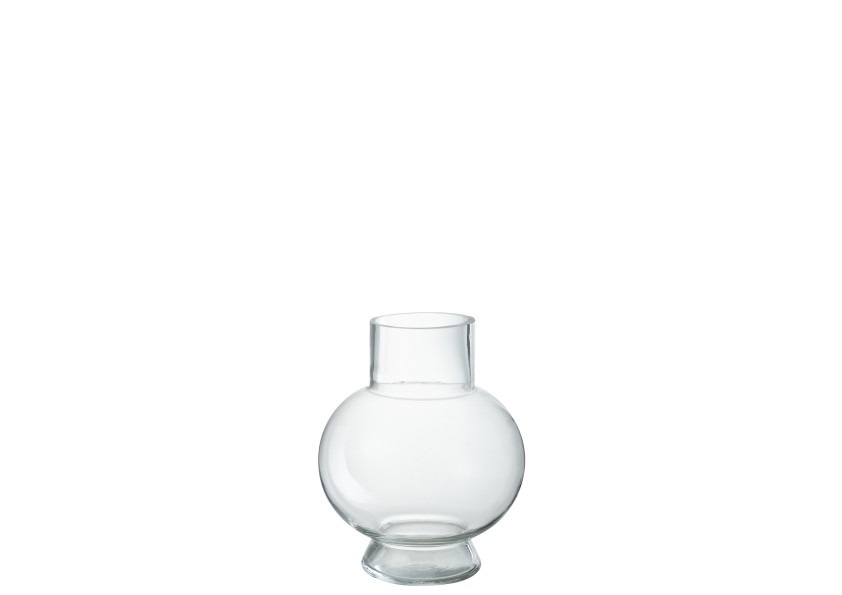 Vase boule verre transparent petit