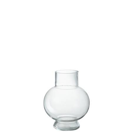 Vase boule verre transparent petit