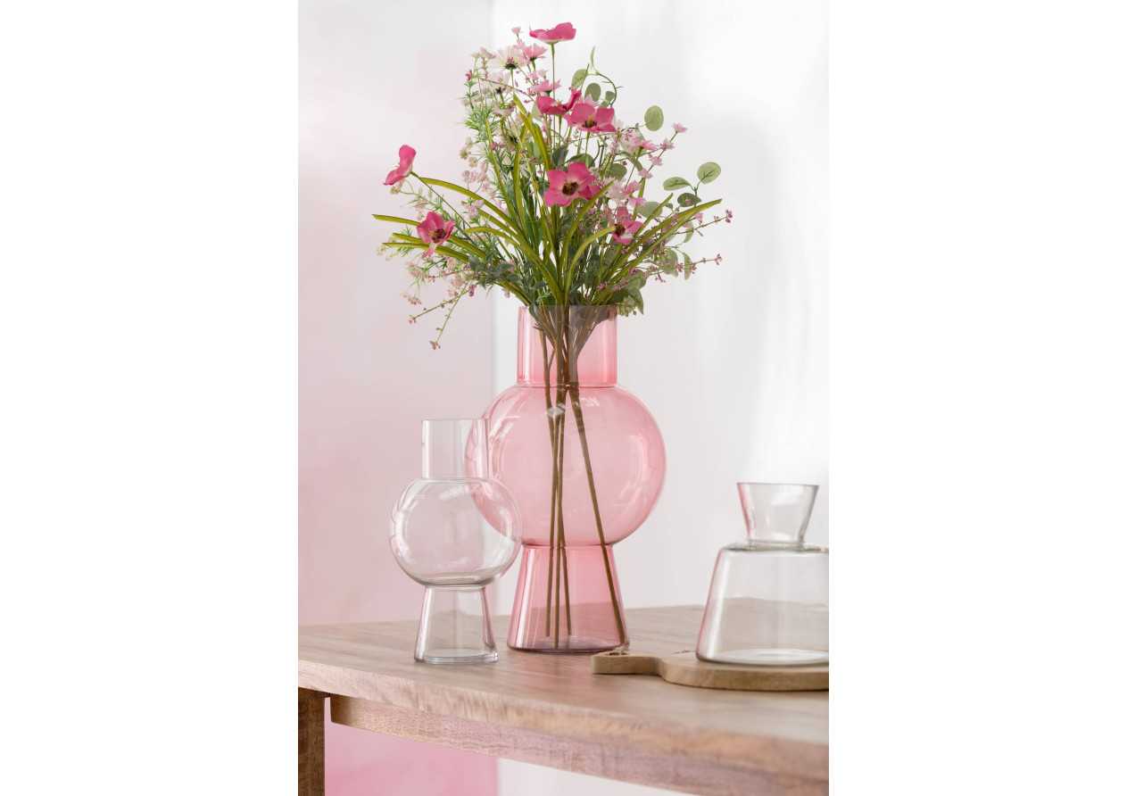 Vase boule verre transparent petit