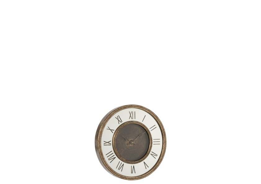 Horloge en chiffres romains miroir doré petit