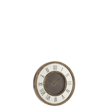 Horloge en chiffres romains miroir doré petit