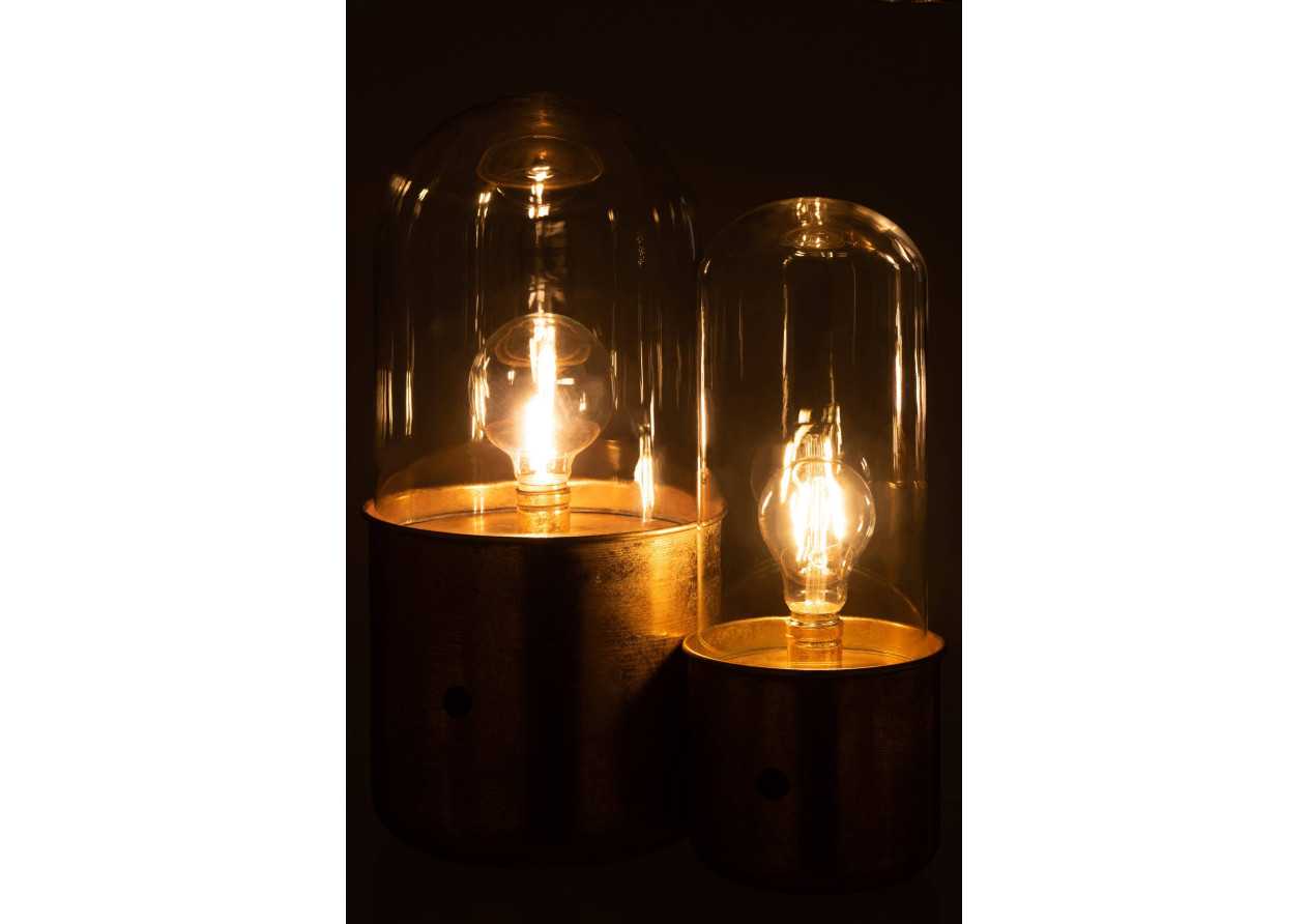 Lampe de table antique doré à LED de large