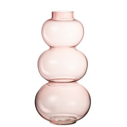 Vase boules rose grand