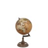 Globe sur pied en bois rouille/naturel moyen