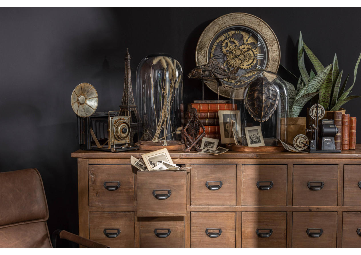 Horloge Mécanisme mdf antique Or