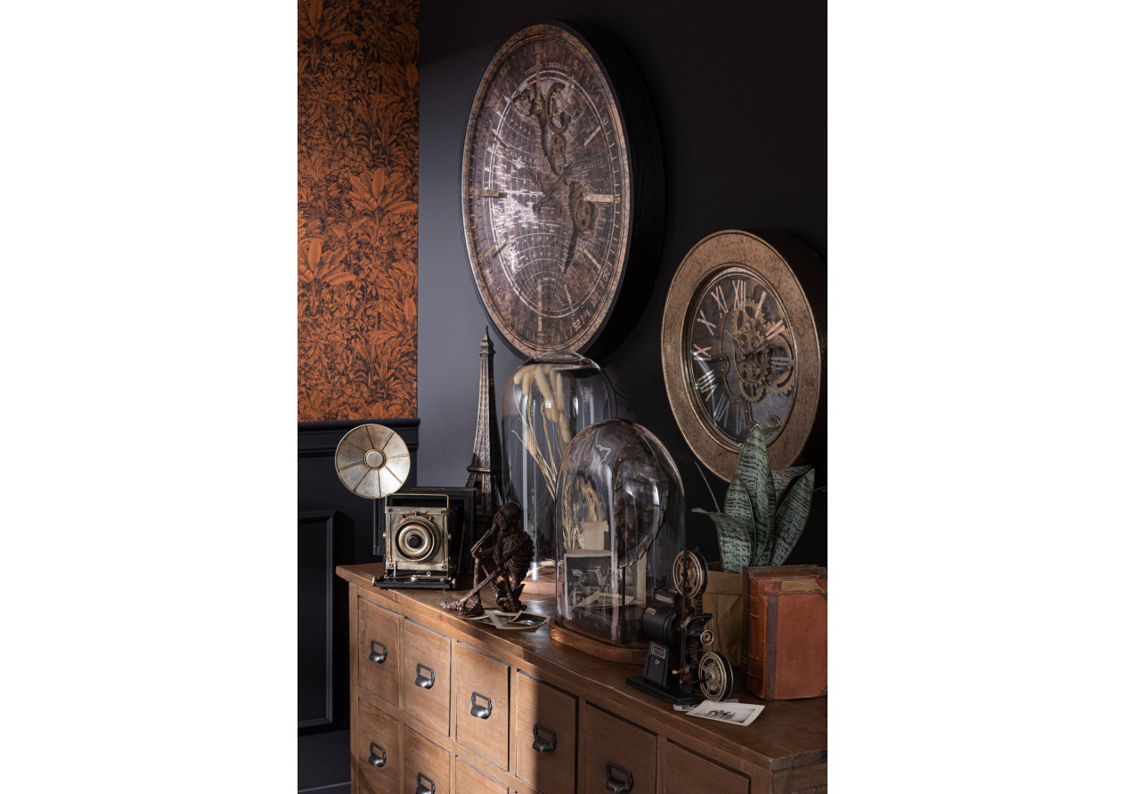 Horloge Mécanisme mdf antique Or