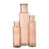 Vase cylindre en verre rose clair grand