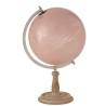 Globe sur pied en bois rose clair/or moyen