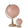 Globe sur pied en bois rose clair/or moyen