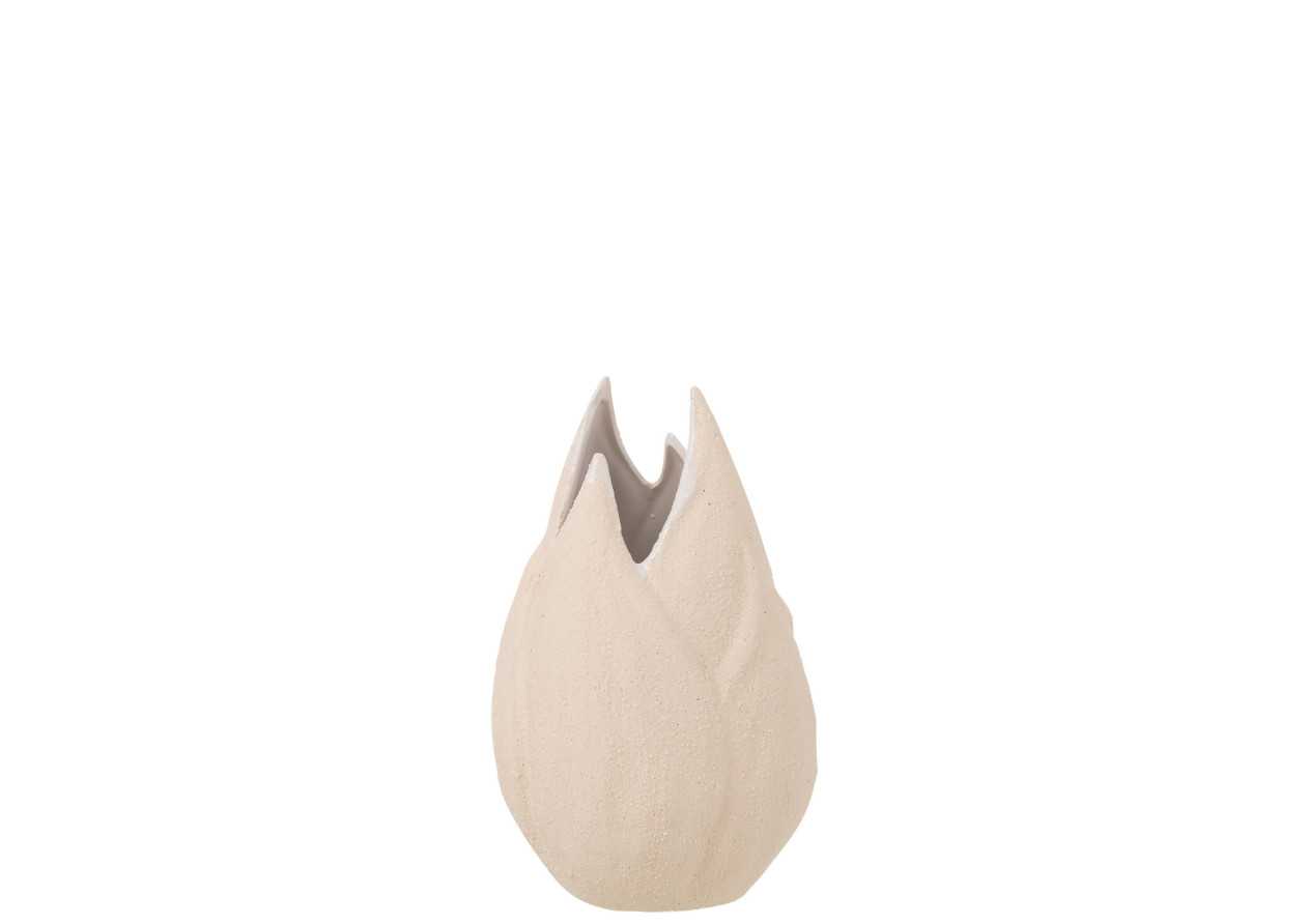 Vase en céramique beige grand