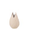 Vase en céramique beige grand