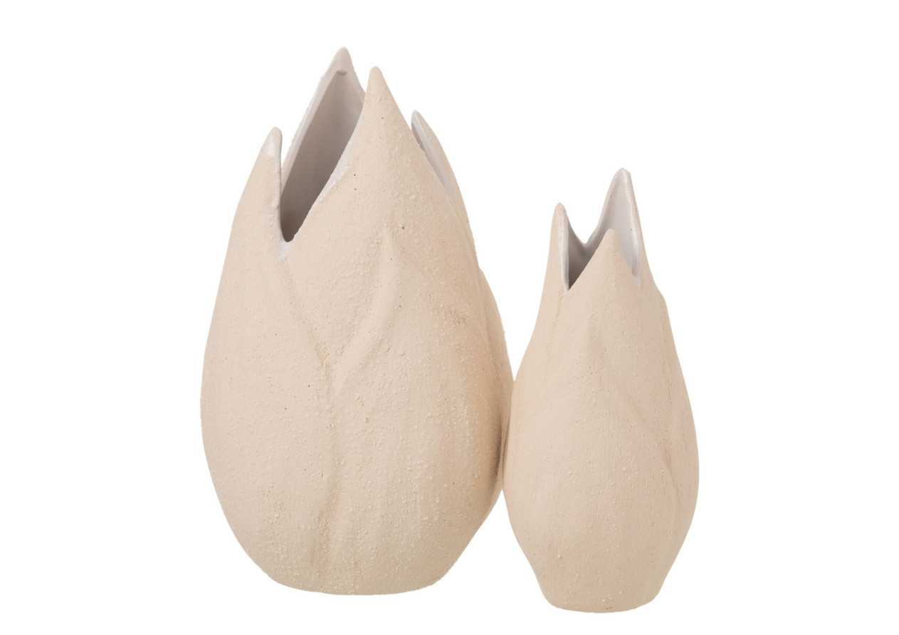 Vase en céramique beige grand