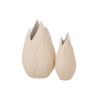 Vase en céramique beige grand