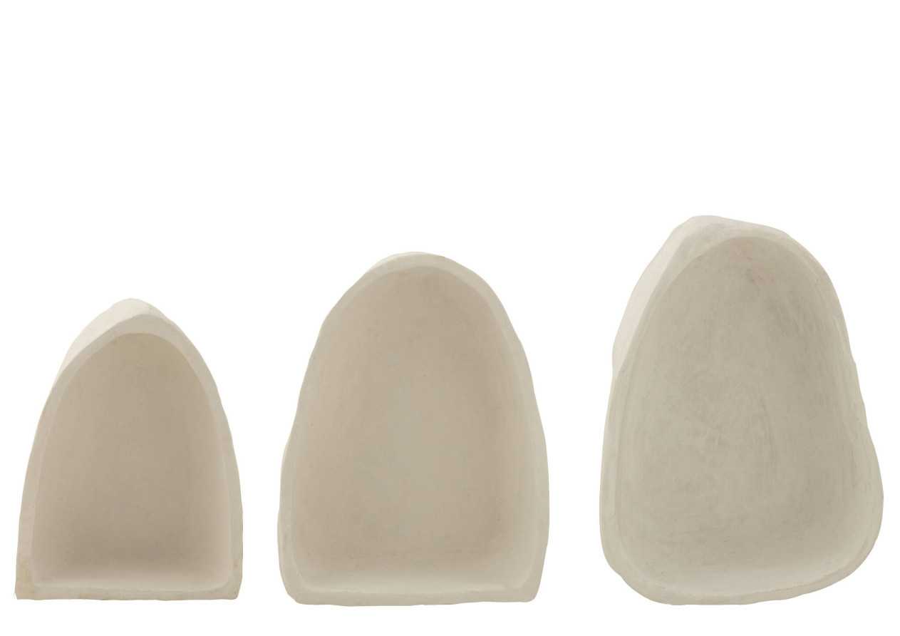 Étagères murales en papier mâché x3