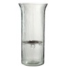 Bougeoir plat en verre flou large