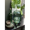 Vase cylindre en verre vert moyen