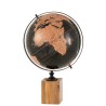 Globe terrestre sur pied en bois noir/marron grand