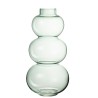 Grand vase en verre vert globes