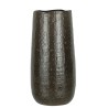 Vase motifs céramique gris foncé grand