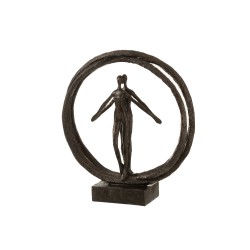 Couple en double cercle brun foncé