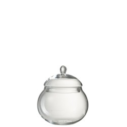 Pot en verre avec couvercle