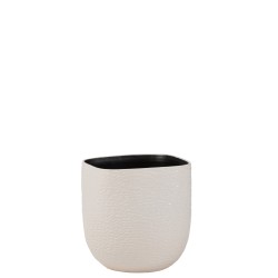 Pot de fleurs Audrey en céramique blanc extra large