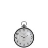 Horloge boule ronde metal noir petite