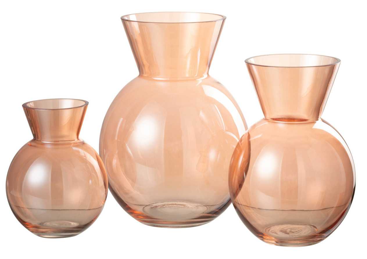 Vase en verre orange de grande taille Lucy