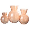 Vase en verre orange de grande taille Lucy