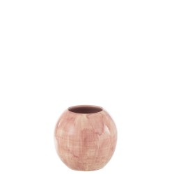 Cache-pot Peint À Main Céramique Rose moyen