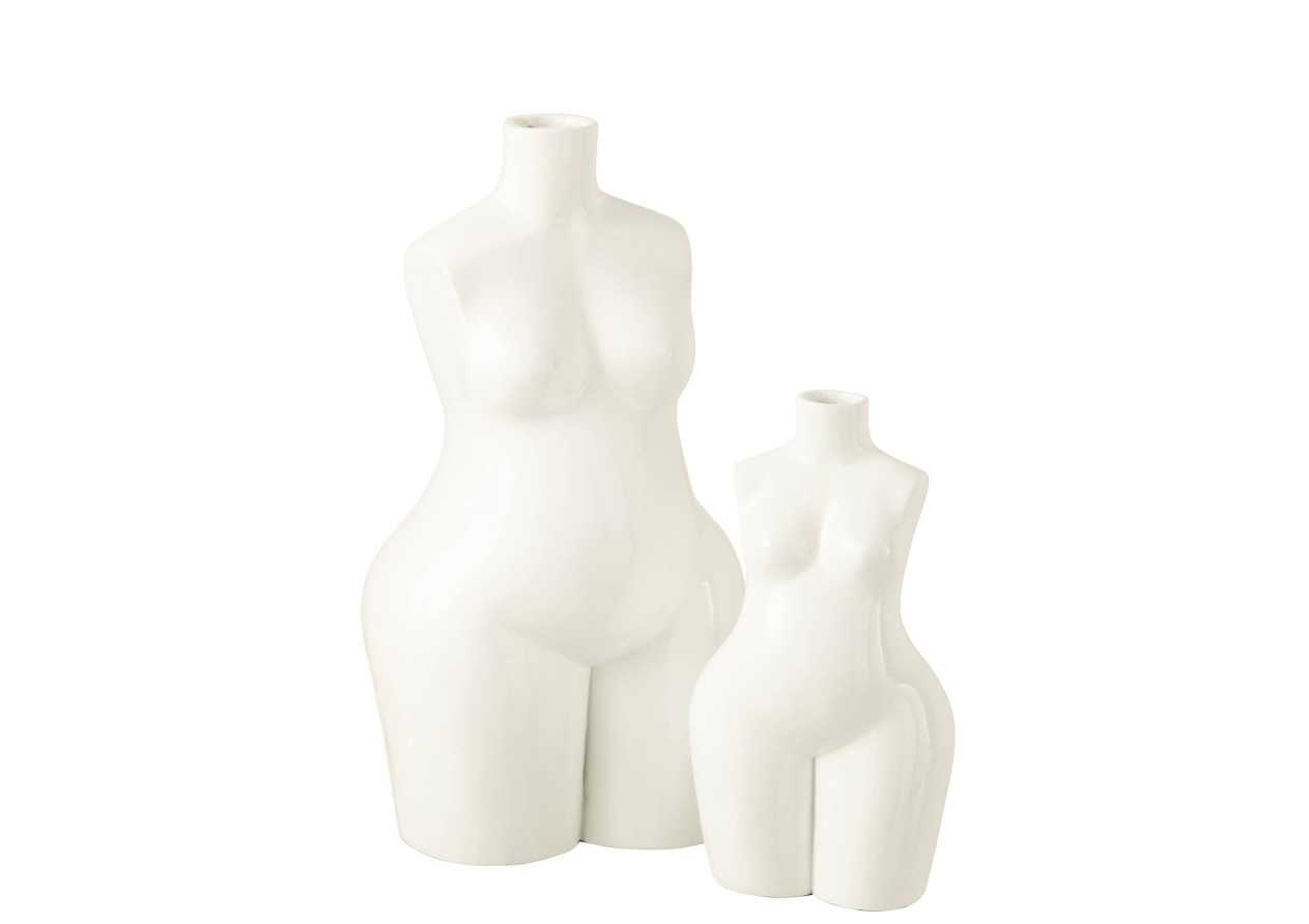 Vase corps blanc brillant grand