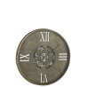 Horloge Ronde 4 chiffres romaines en cuivre antique