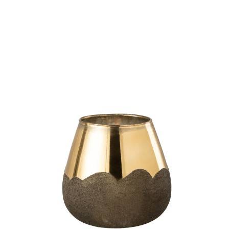 Photophore Nevada en verre Or Grand